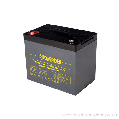 12v 75ah deep cycle lead acid agm battery